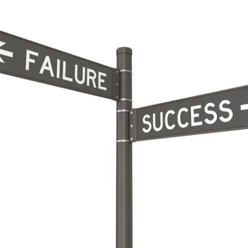 success fail signpost